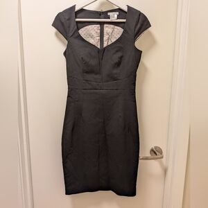 Women's Black Cap Sleeve Dress